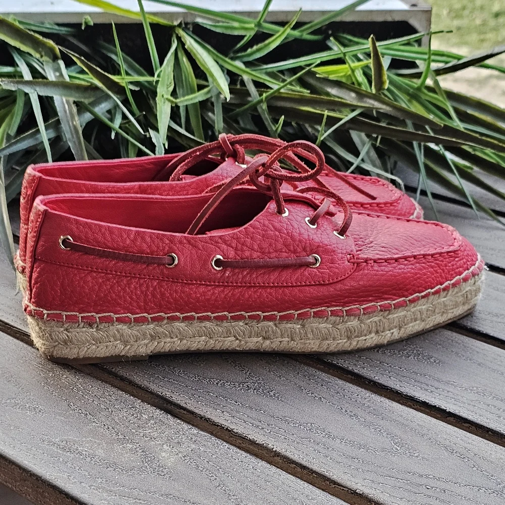 New Tory Burch red leather loafers - Picture 8 of 8